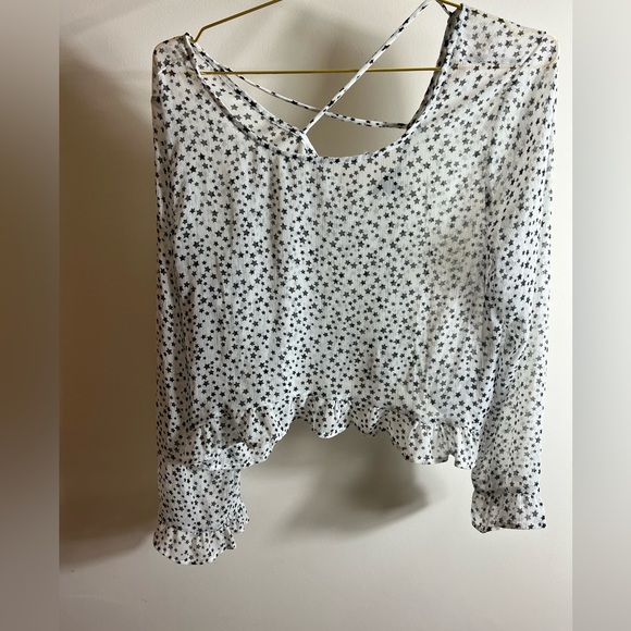 Black and white start blouse - Picture 4 of 5